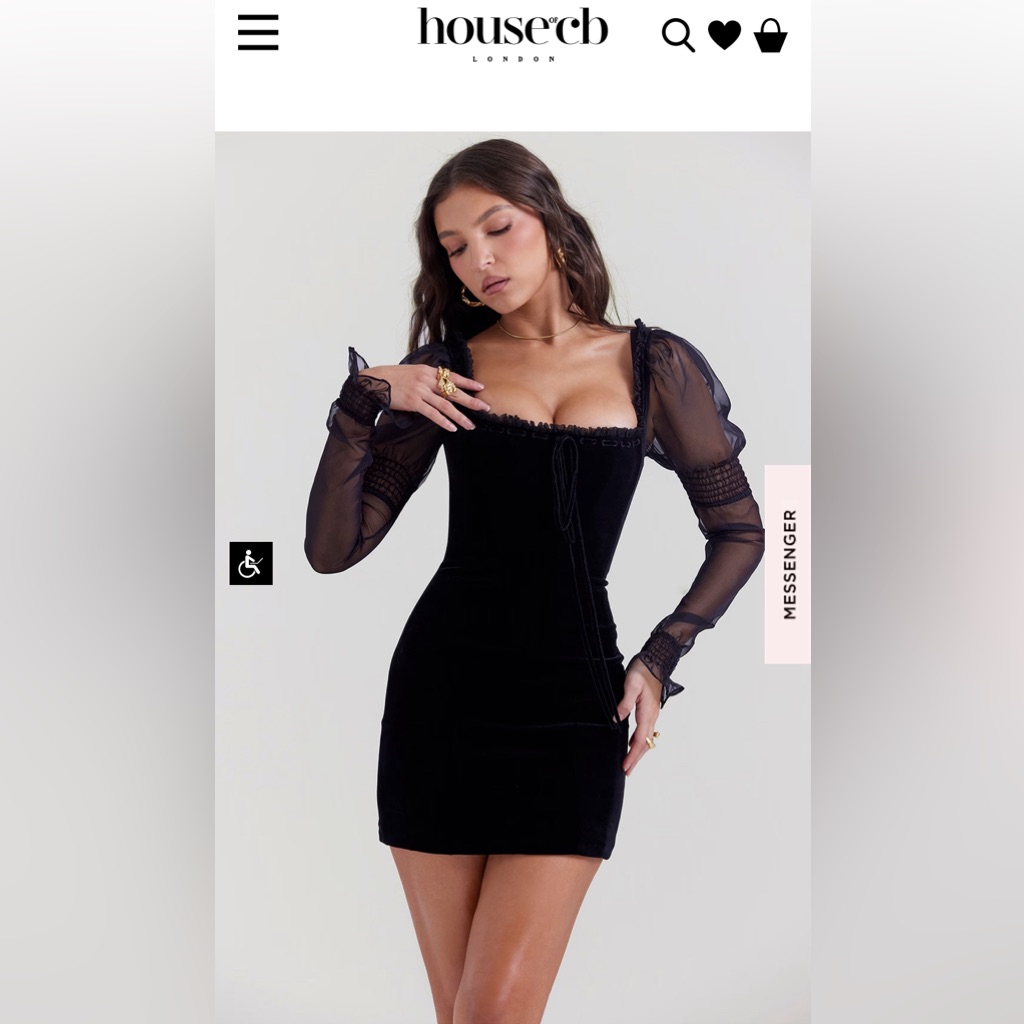 House Of Cb Velvet Mini Dress